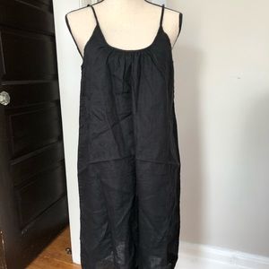 J. Crew Black Linen Beach Cover-up (M)